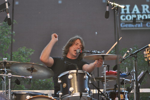 Drummer Gary Greene playing in concert